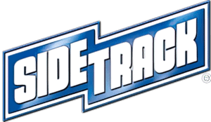 Bright blue "Side Tracked" logo with bold white text, representing a publisher or brand.