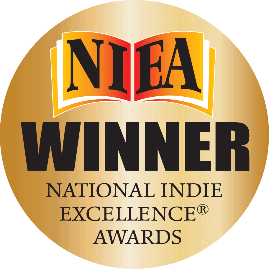 NIEA Winner badge for National Indie Excellence Awards in gold and black.